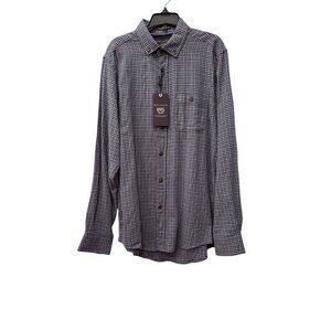 New Report Collection Men's Size M Blue Plaid Soft Touch Flannel Shirt